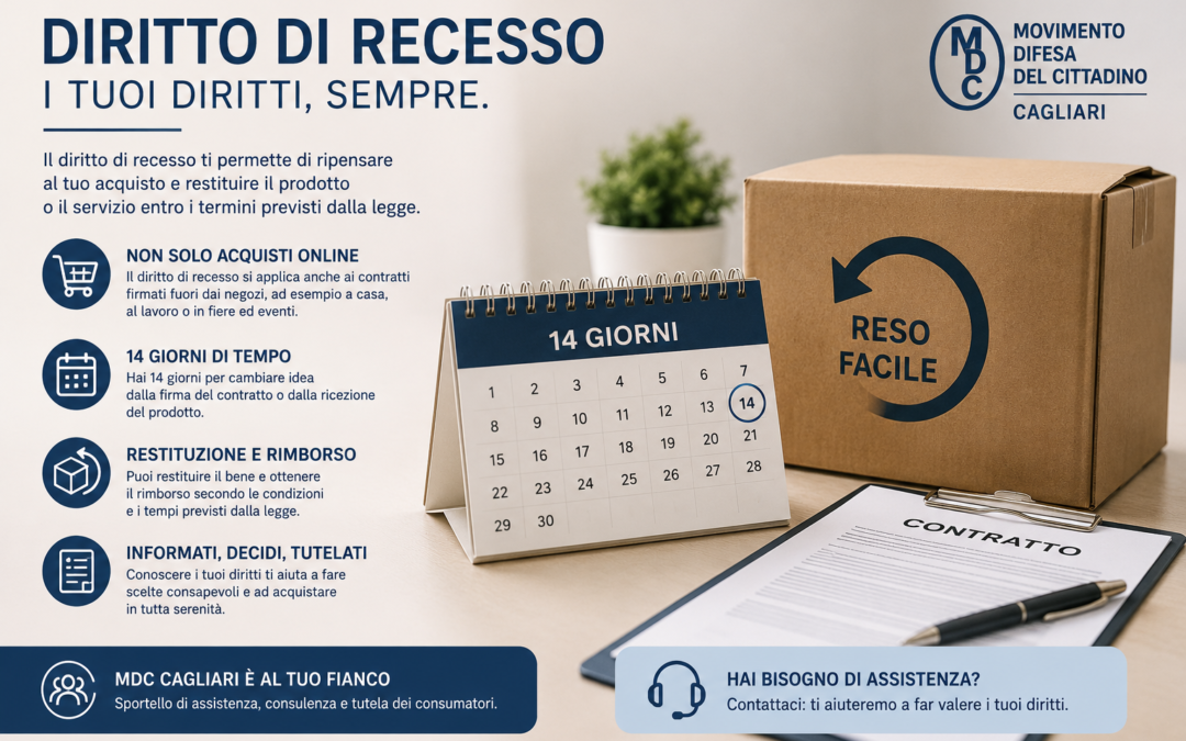 Diritto di recesso. MDC Cagliari