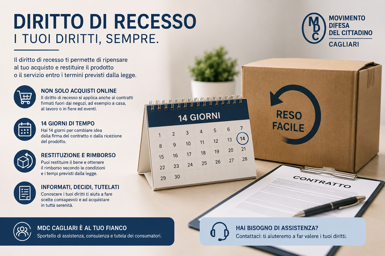 Diritto di recesso. MDC Cagliari