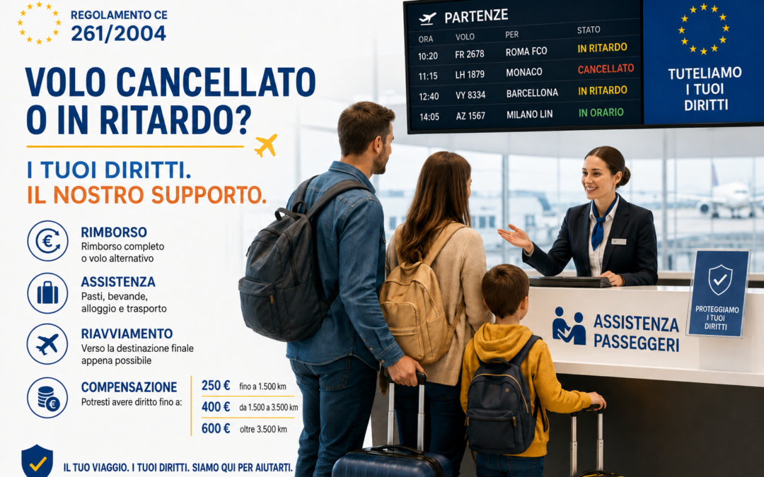 Diritti dei Passeggeri in caso di Cancellazione o Ritardo del Volo – Reg. CE n. 261/2004