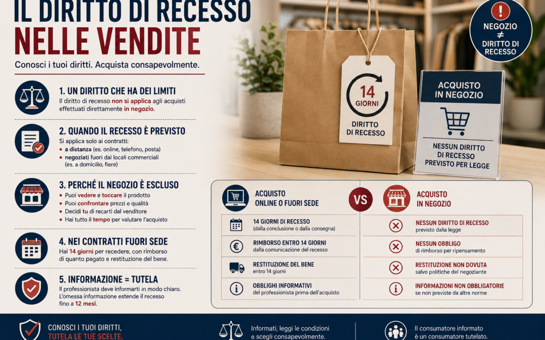 Il Diritto di Recesso nelle Vendite
